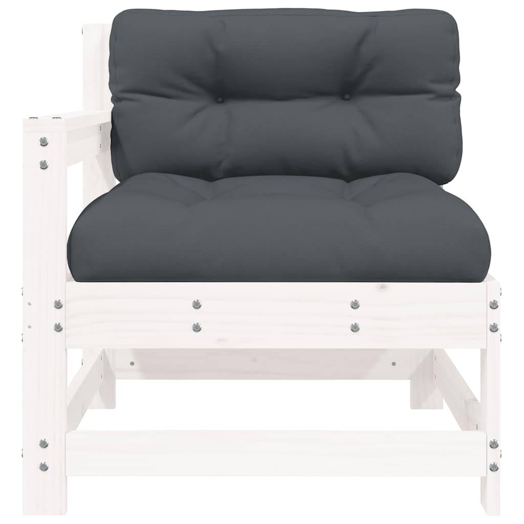 Vidaxl - Chaise de jardin avec coussins blanc bois de pin massif vidaXL 825570 - Image 4