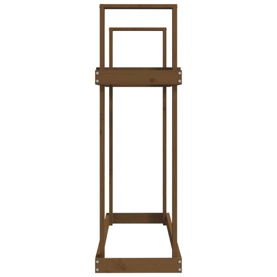 Range-bûches Intérieur Bois de Pin Finition Miel pour Cheminée 110x35x109cm - ComfortXL Outdoor Living - Image 6
