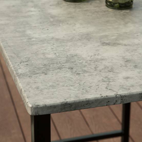 SoBuy Table et 4 Tabourets de Bar Bistrot, Table Haute Mange-Debout pour Cuisine Salon Balcon, Gris, OGT11-HG - Image 6