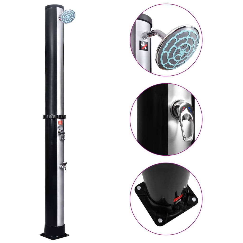 Douche solaire d'extérieur - Douche de jardin avec pomme de douche et robinet 40 L MP357 - Image 2