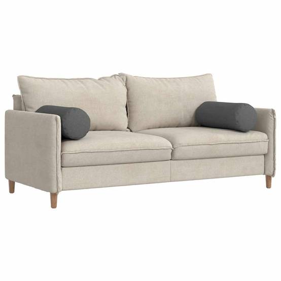 Lot de 2 Coussins Polochons Géants Tissu Doux Housse Lavable pour Chambre et Salon Gris Foncé 25x70 cm – ComfortXL Outdoor Living - Image 3
