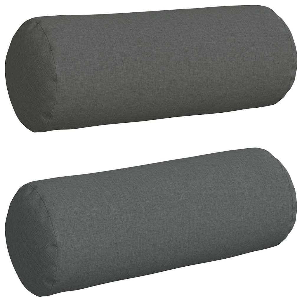 Lot de 2 Coussins Polochons Géants Tissu Doux Housse Lavable pour Chambre et Salon Gris Foncé 25x70 cm – ComfortXL Outdoor Living - Image 2