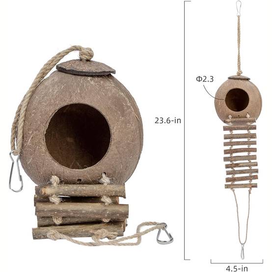 Nid et jouet pour oiseaux et hamsters avec échelle - Image 6