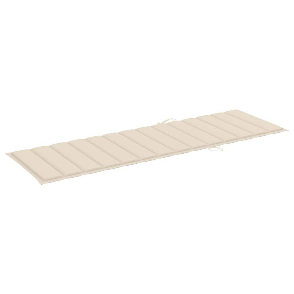 Helloshop26 - Transat chaise longue bain de soleil lit de jardin terrasse meuble d'extérieur double et coussins crème bois de pin imprégné - Image 4