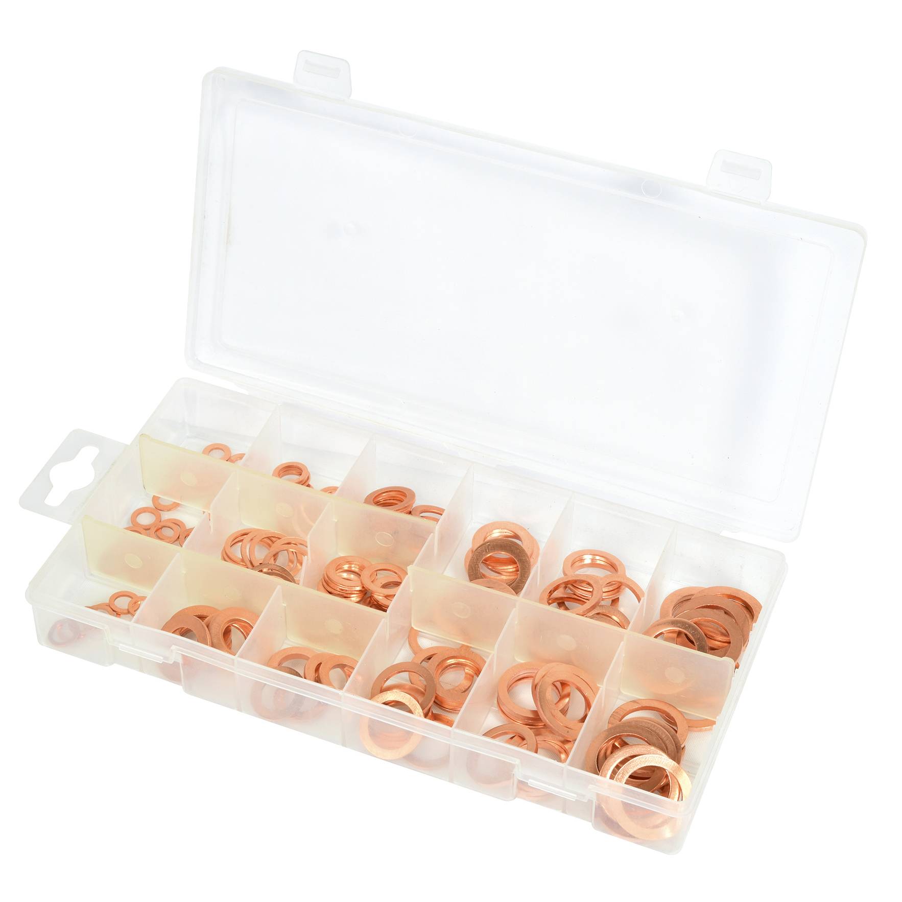Coffret joints cuivre plats Ø 5x10 à 17,5x24 mm 150 pcs - Image 1
