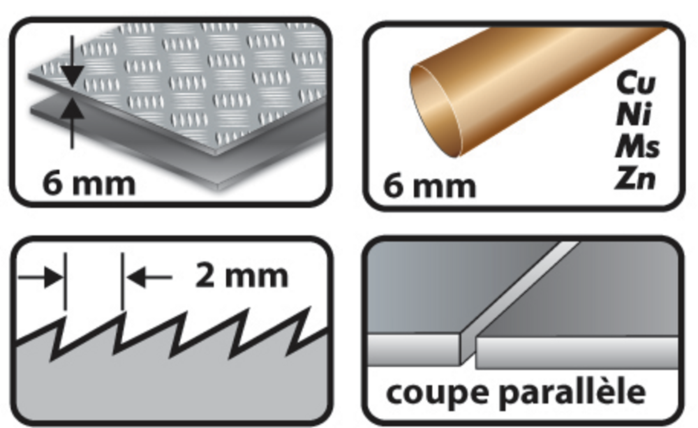 5 lames de scie sauteuse HSS - Lu. 50 mm pas 2 mm - coupe parallèle pour métaux non-ferreux - LEMAN - 7104.05 - Image 6