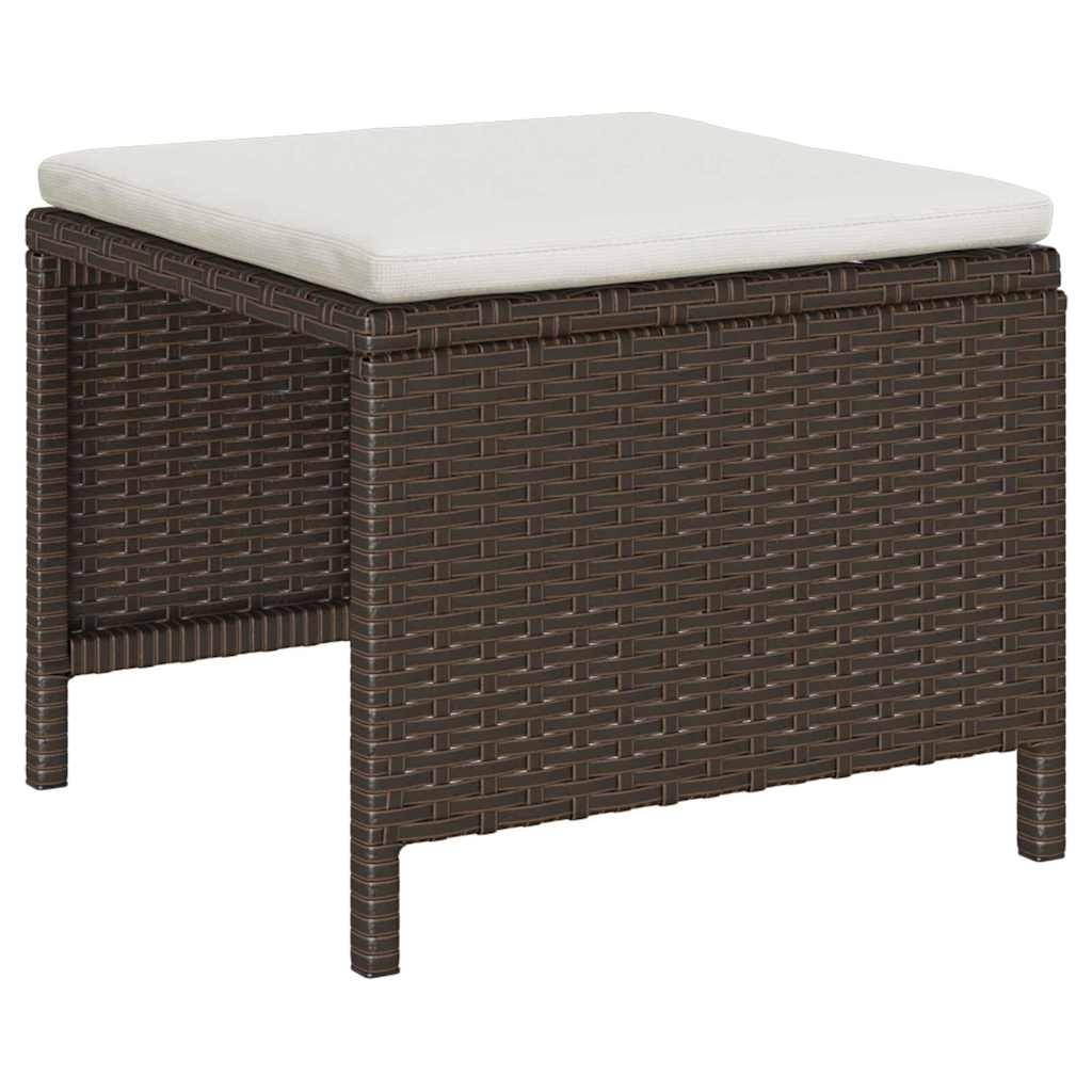 Vidaxl - Ensemble de canapé de jardin 6 pcs Marron et Crème polyrotin vidaXL 4104701 - Image 7