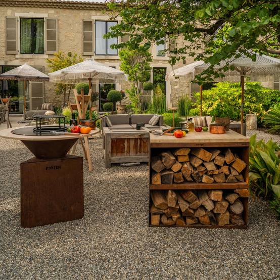 Brasero Plancha Tradition 80 Ø 80 cm – acier Corten épais, cuisson plaque incurvée – Firten - Image 3