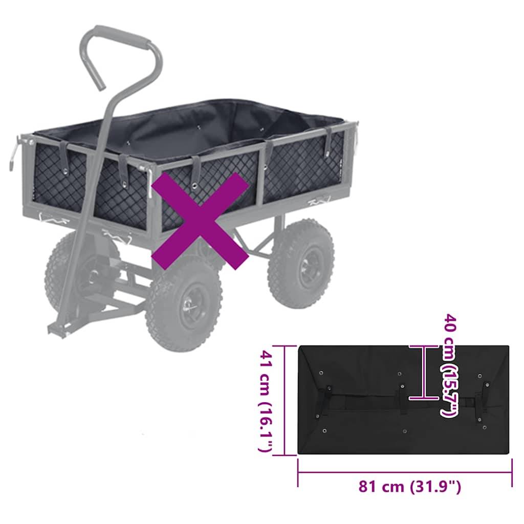 PANGIVO - Bâche de chariot de jardin polyester noir 81 x 41 x 40 cm - PANGIVO - Image 3