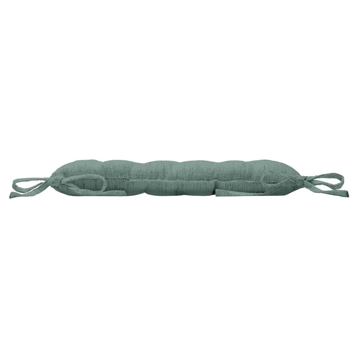 Paris Prix - Galette de Chaise Effet Lin Tissé "Nando" 38x38cm Vert Cèdre - Image 4