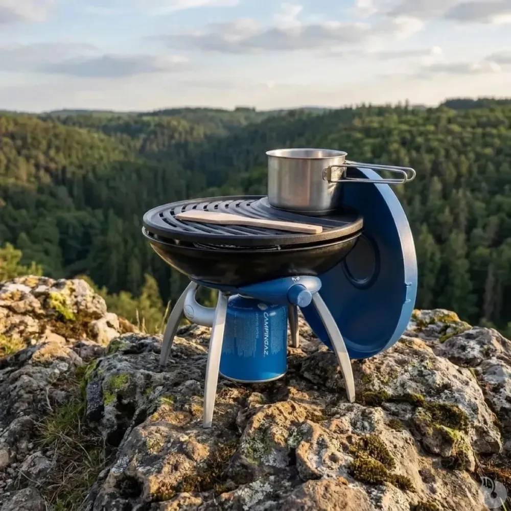 Autre - Réchaud Party Grill CV 3 en 1 allumage Piezo 1350W Ø32cm 805cm2 - Image 1