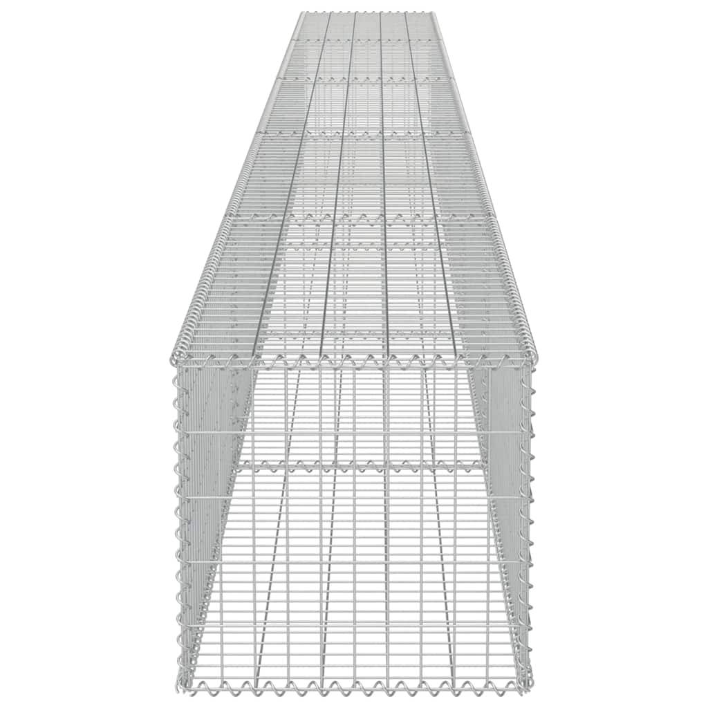 PANGIVO - Mur à gabion avec couvercles Acier galvanisé Argenté 600 x 50 x 50 cm - PANGIVO - Image 6