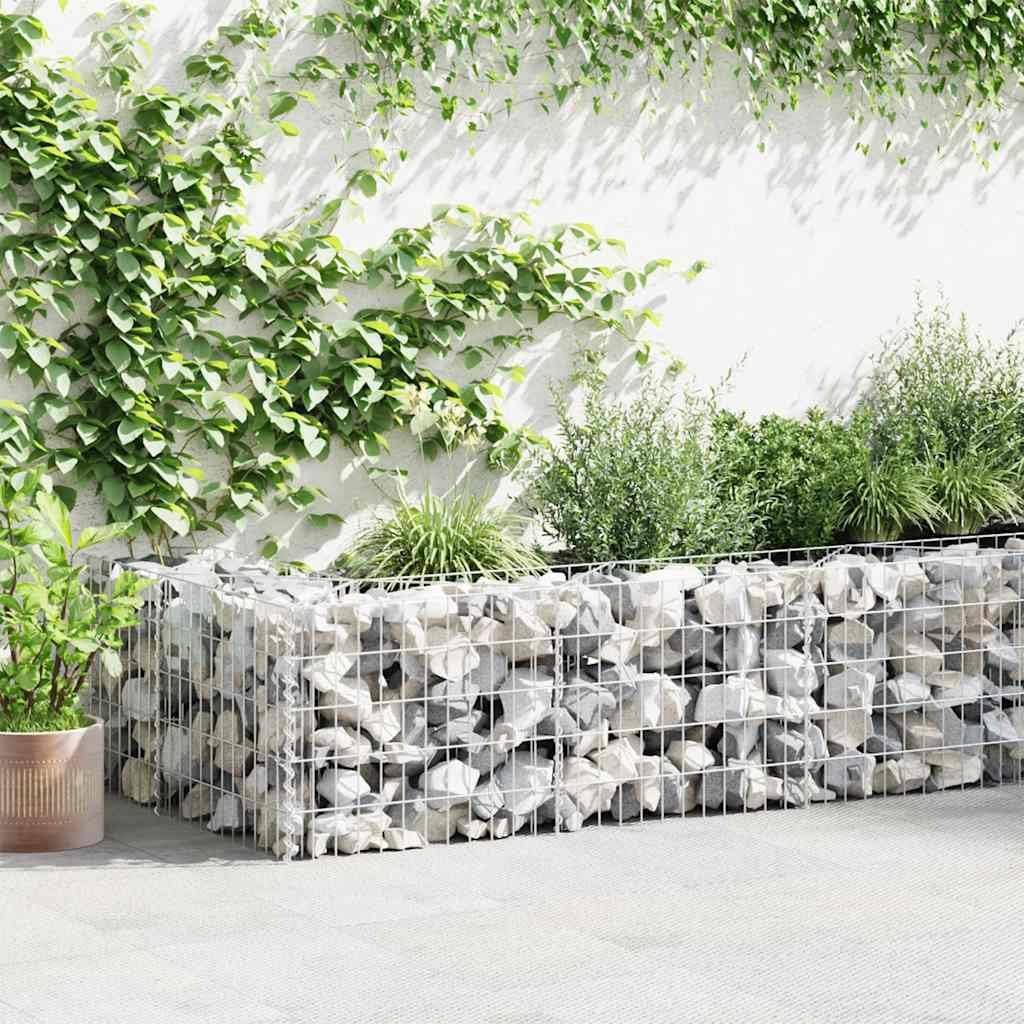 PANGIVO - Mur à gabion avec couvercles Acier galvanisé Argenté 600 x 50 x 50 cm - PANGIVO - Image 1