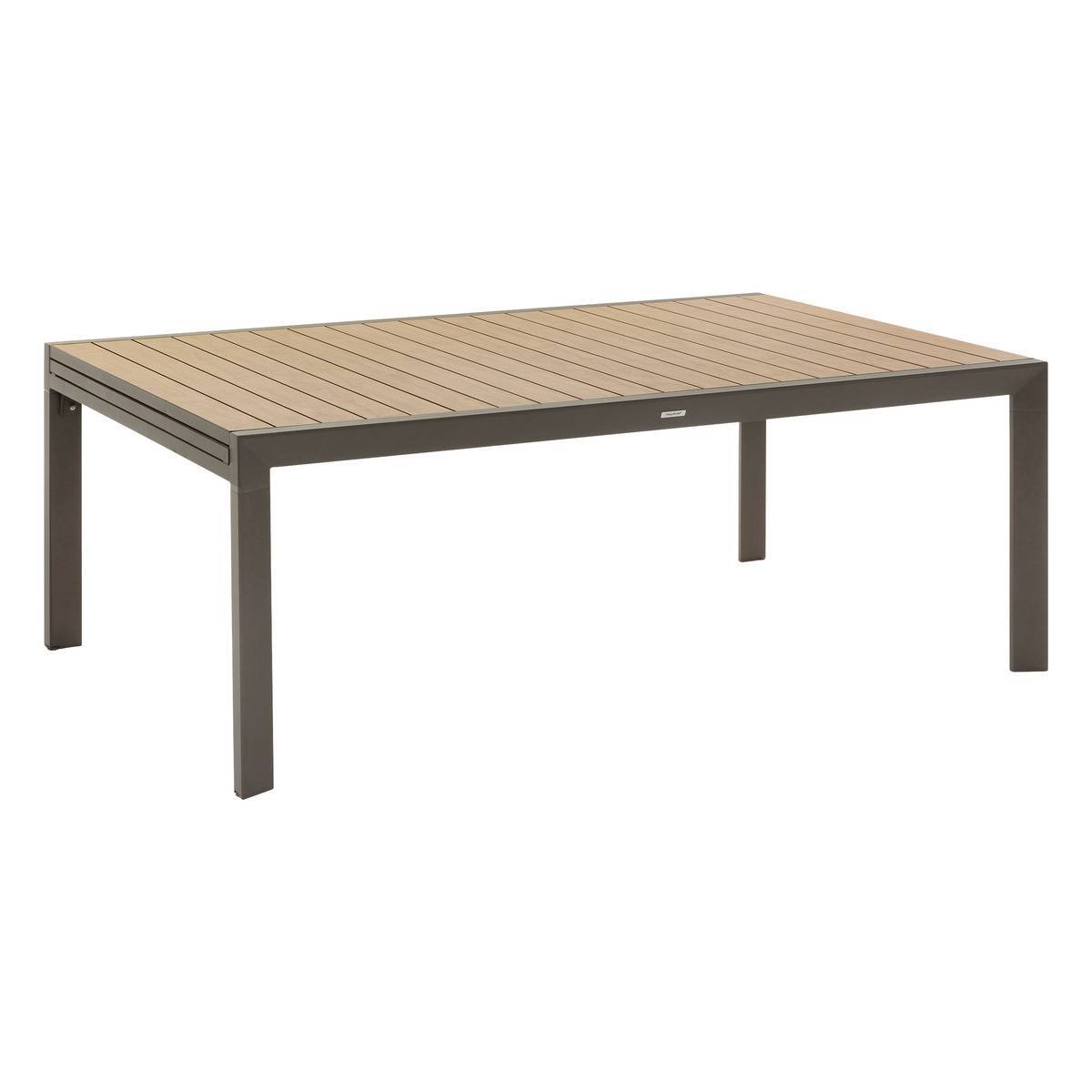 Hesperide - Table de jardin extensible "Évasion" en aluminium honey et praline traité époxy 14 places Hespéride - Image 1