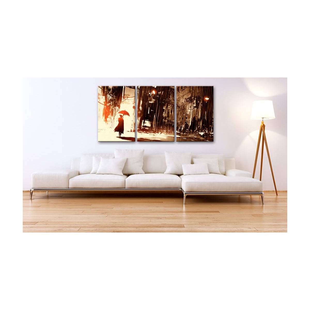 Tableau Imprimé "City in the Rain" 60 x 120 cm - Image 2