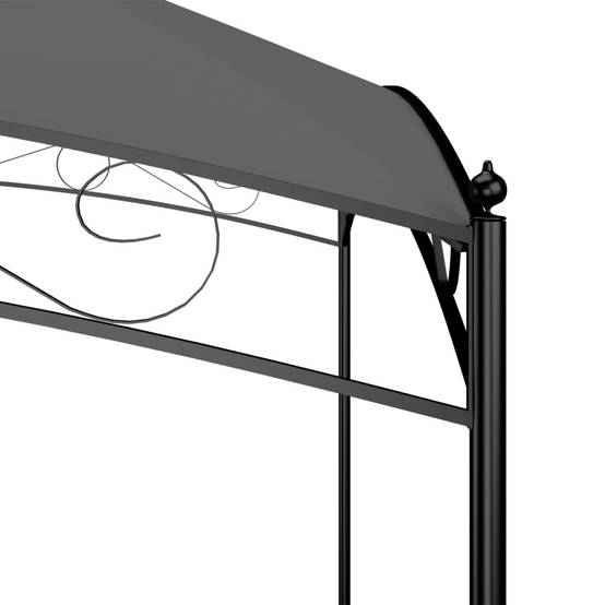 Pergola Jardin - Tonnelle de jardin - Belvédère 3x4x2,65 m Anthracite 180 g/m² MI36 - Image 4