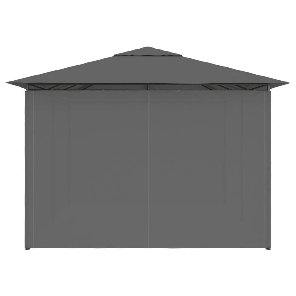 Tonnelle de Jardin avec Rideaux Acier et Tissu Polyester Toit Ventilé Anthracite 4x3 m – ComfortXL Outdoor Living - Image 6