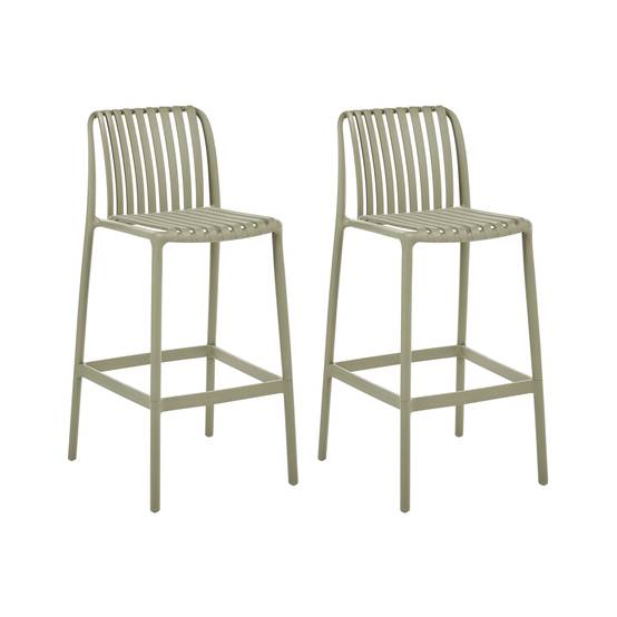Beliani - Tabouret de bar Polypropylène Vert ARICCIA - 49x53x104- Beliani - Image 2