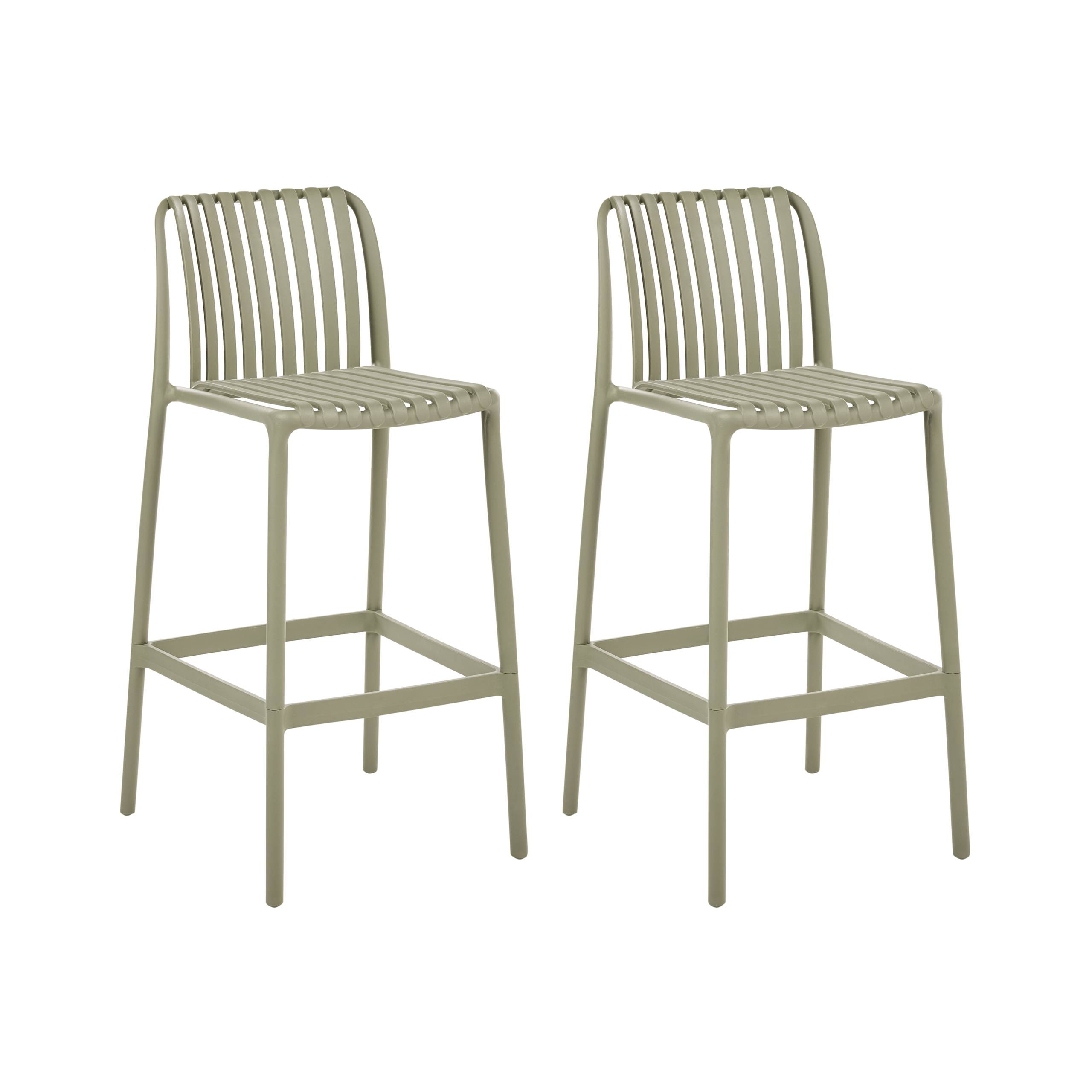 Beliani - Tabouret de bar Polypropylène Vert ARICCIA - 49x53x104- Beliani - Image 2
