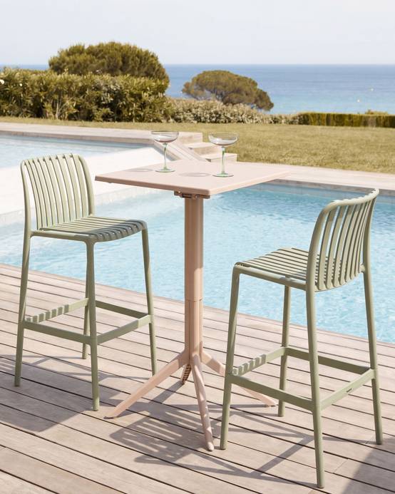 Beliani - Tabouret de bar Polypropylène Vert ARICCIA - 49x53x104- Beliani - Image 1