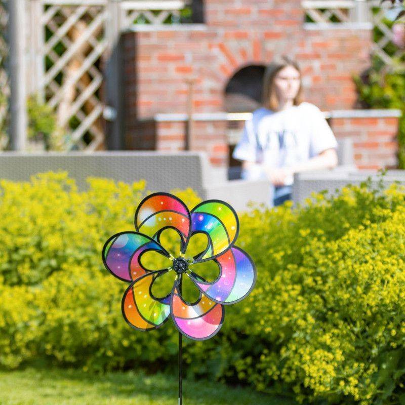 Girouette à planter -  HQ-  Fleur paradis arc en ciel - Image 2