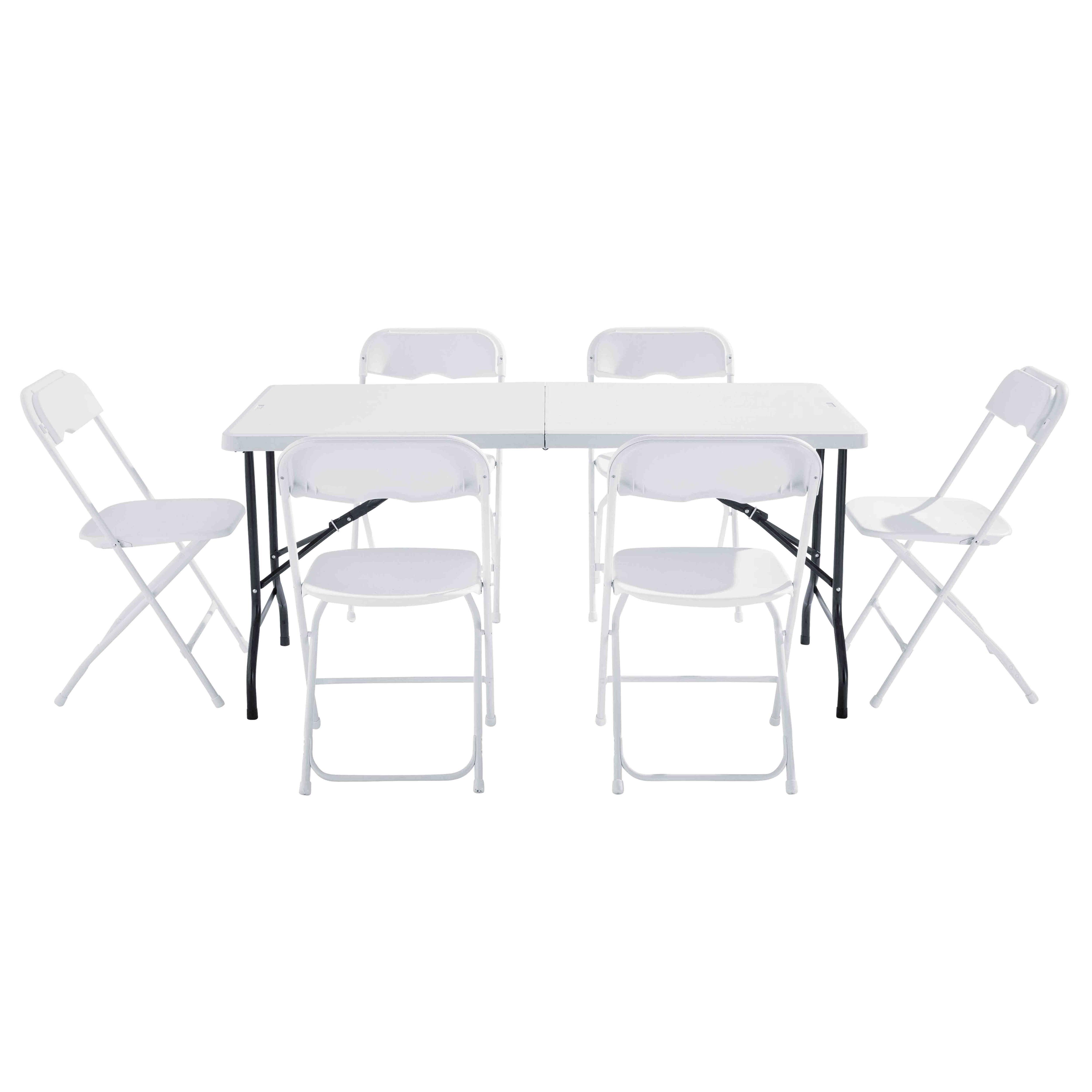 Oviala - Ensemble Table et chaises pliantes de jardin 152cm REKKEM - Oviala - Image 2