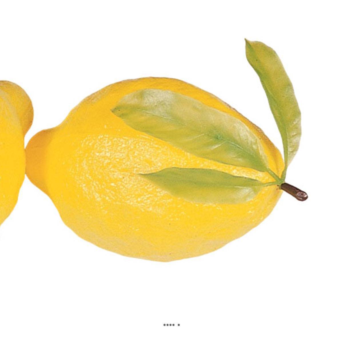 Artificielles - Citron jaune artificiel géant X 2 en Plastique soufflé H 260x150 mm - Image 3