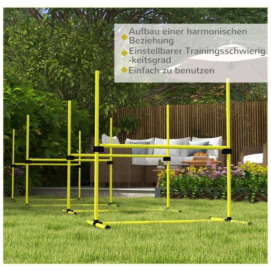 Kit d'agilité pour chien plastique jaune 99 x 65 x 94 cm - PANGIVO - Image 9