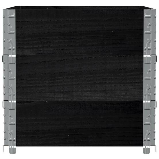Jardinière bois noir 80 x 60 x 60.5 cm - PANGIVO - Image 4