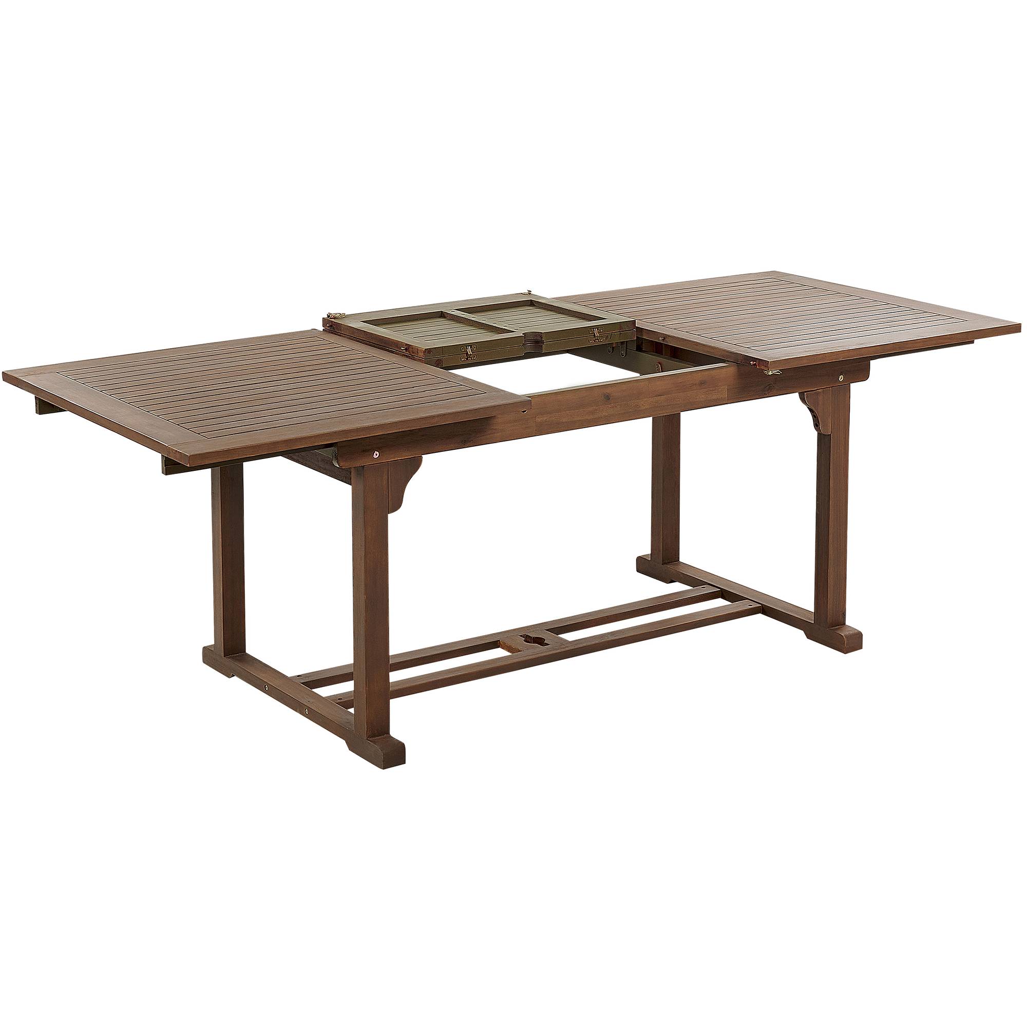 Beliani - Set de Jardin Salle à Manger Extérieure en Bois d'Acacia Foncé Table Extensible et 6 Chaises Pliantes pour Style Rustique et Toscane - Image 7
