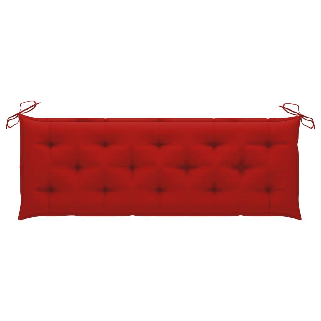 Helloshop26 - Banc de jardin meuble de patio d'extérieur terrasse avec coussin 157 cm bois d'acacia massif - Image 6