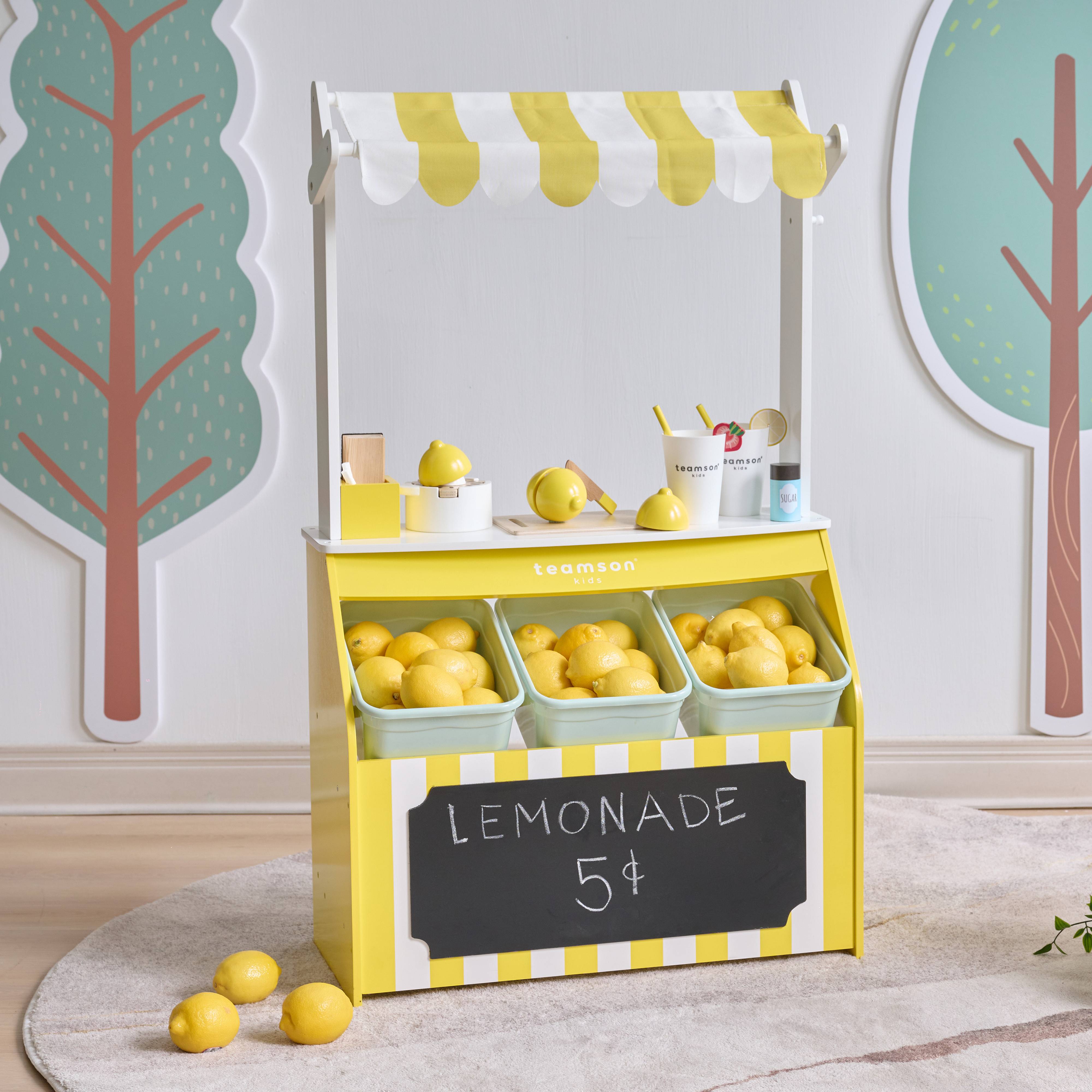 Stand de limonade en bois, 100 cm, Blanc Teamson Kids - Image 2