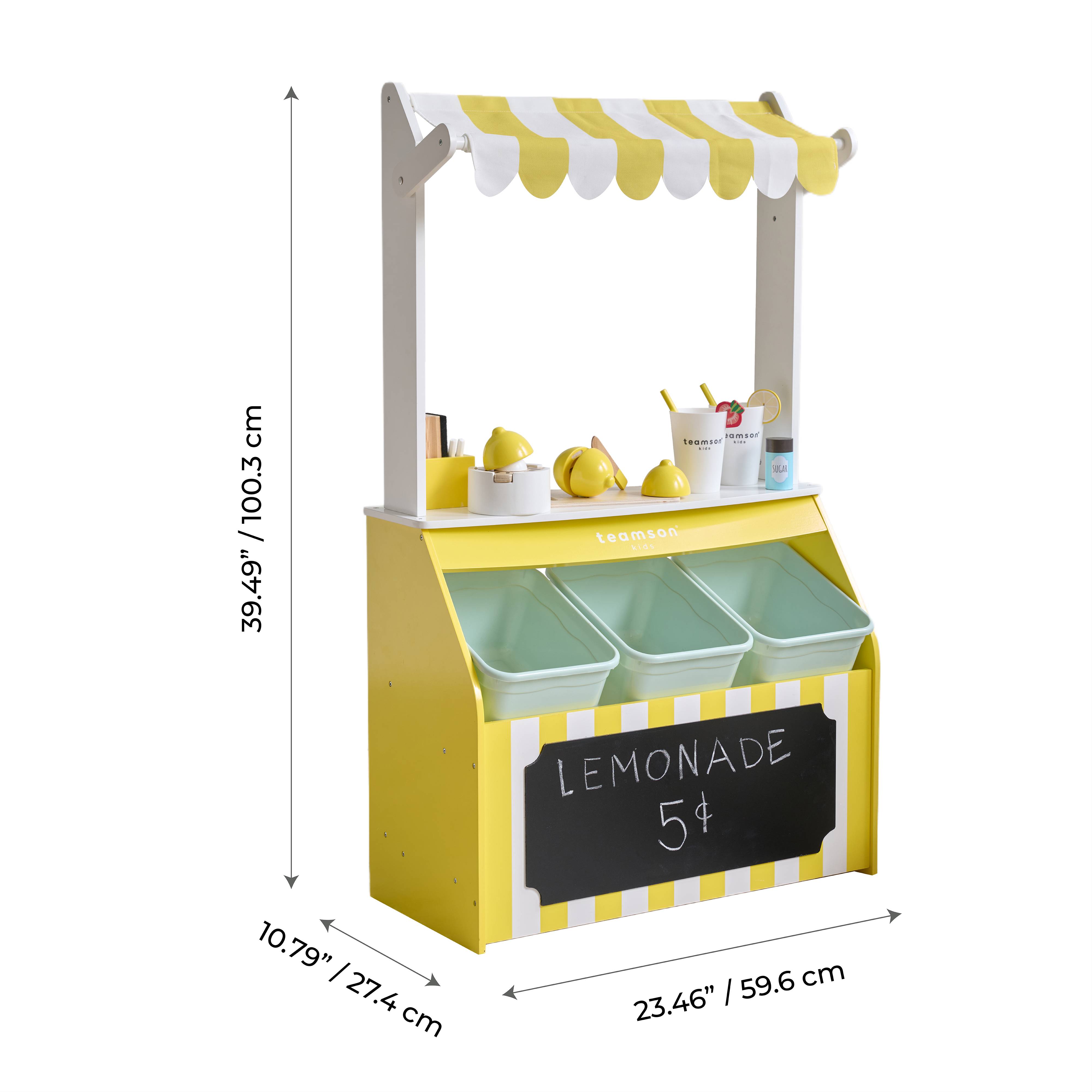 Stand de limonade en bois, 100 cm, Blanc Teamson Kids - Image 4