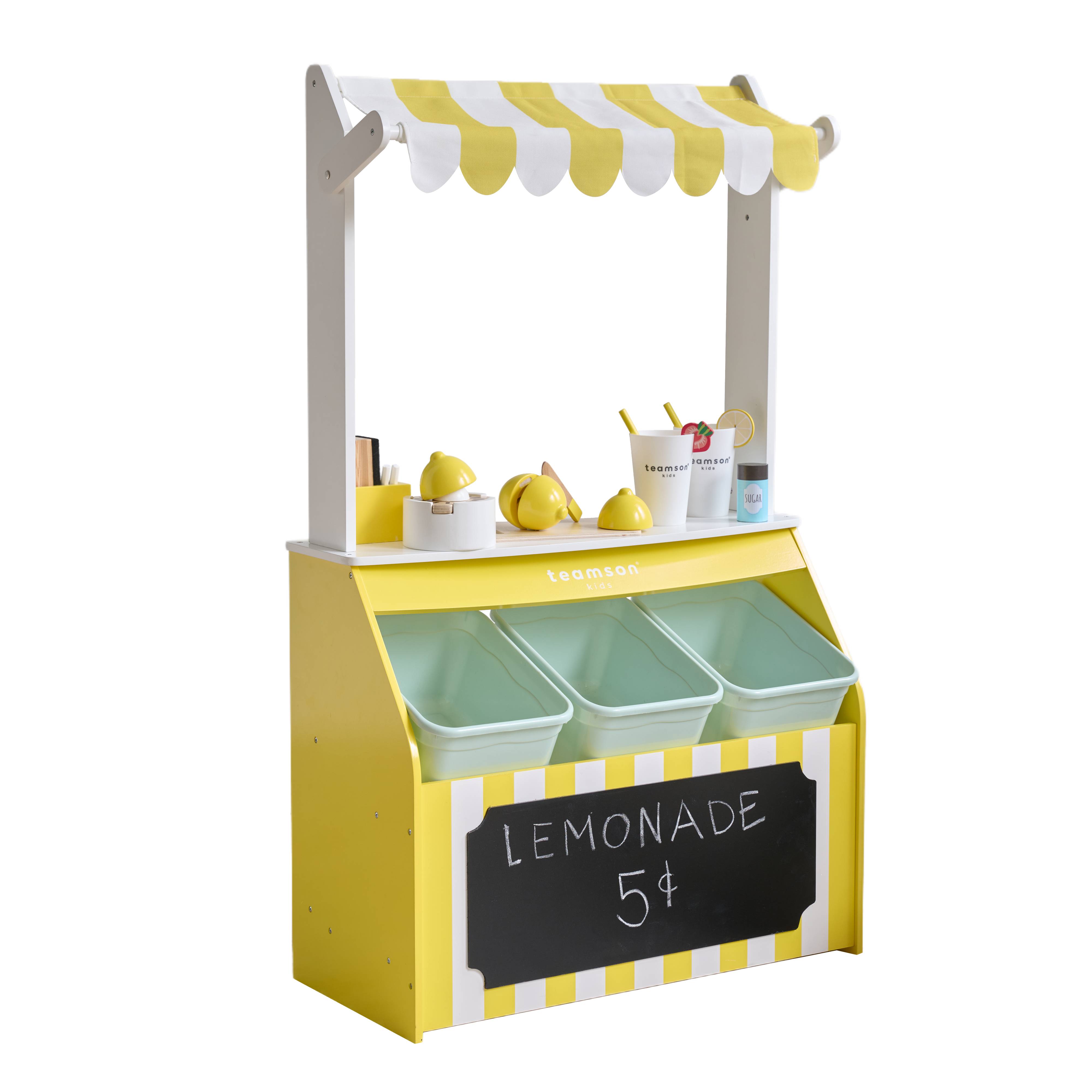 Stand de limonade en bois, 100 cm, Blanc Teamson Kids - Image 1