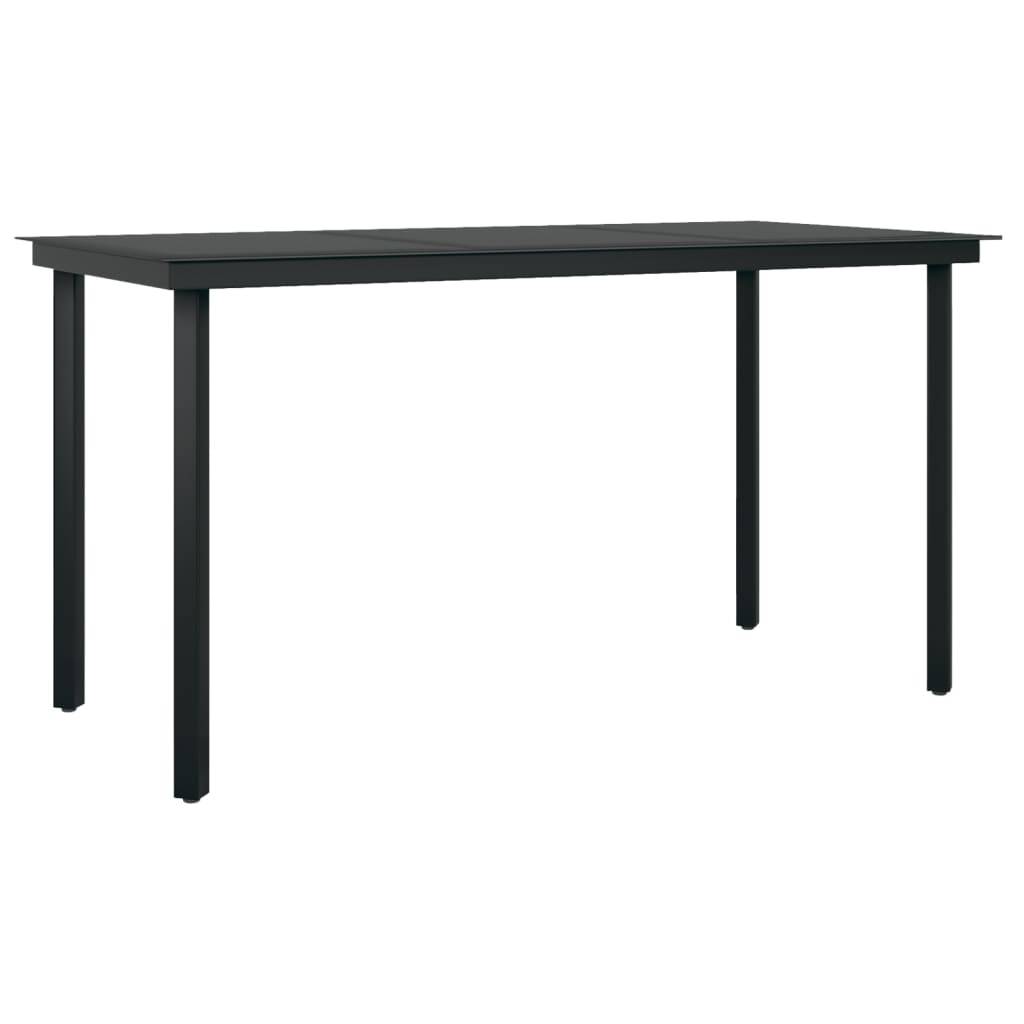 Salon de Jardin 4P 140cm Rotin PVC et Acier pour Terrasse Noir – ComfortXL Outdoor Living - Image 5