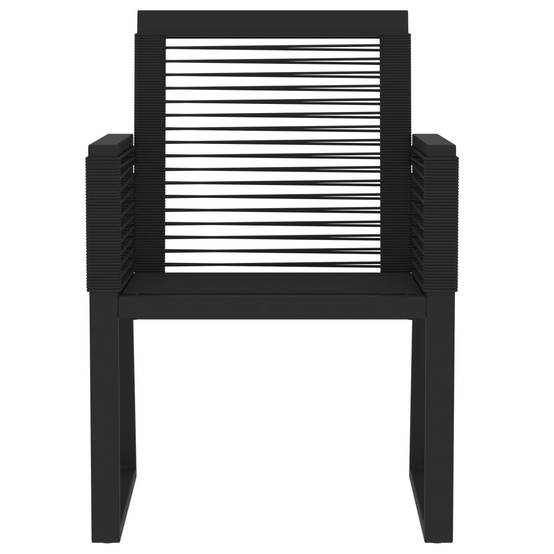Salon de Jardin 4P 140cm Rotin PVC et Acier pour Terrasse Noir – ComfortXL Outdoor Living - Image 4