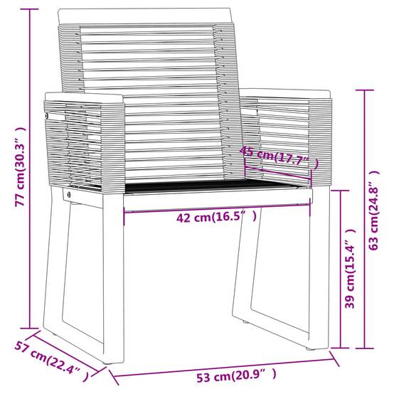 Salon de Jardin 4P 140cm Rotin PVC et Acier pour Terrasse Noir – ComfortXL Outdoor Living - Image 7