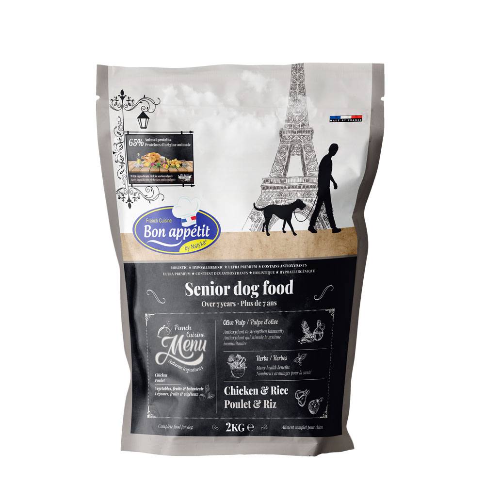 0 - Croquettes pour chien senior au poulet Bon Appétit 2kg