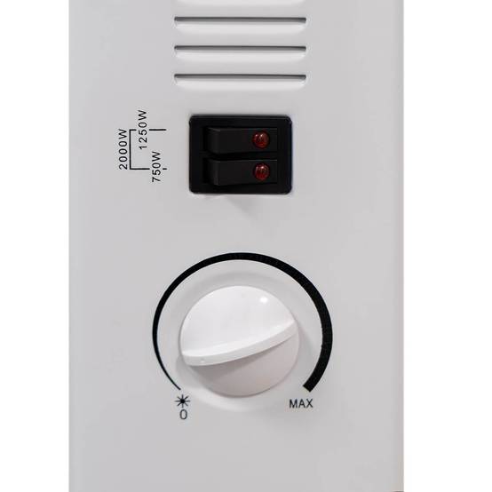 Radiateur Électrique Classic 2000W 3 puissances de chauffe - Chauffage d'appoint sur pieds Thermostat NIKLAS - Image 7
