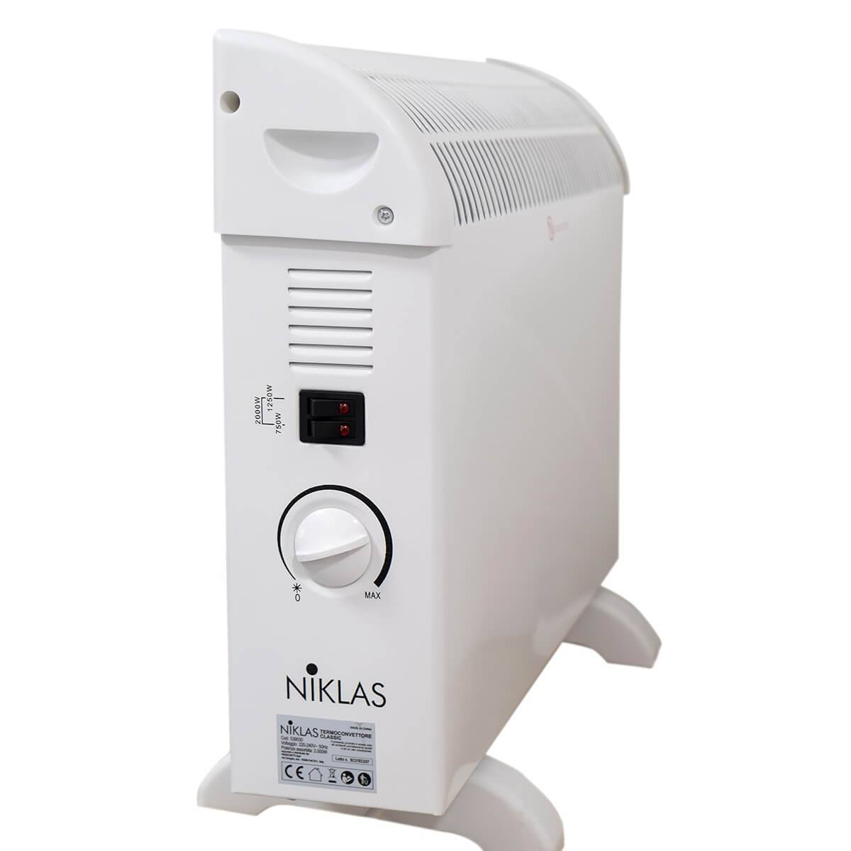 Radiateur Électrique Classic 2000W 3 puissances de chauffe - Chauffage d'appoint sur pieds Thermostat NIKLAS - Image 4