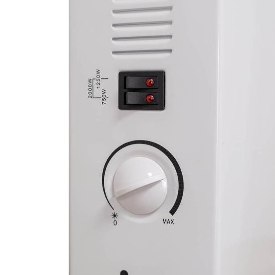 Radiateur Électrique Classic 2000W 3 puissances de chauffe - Chauffage d'appoint sur pieds Thermostat NIKLAS - Image 6