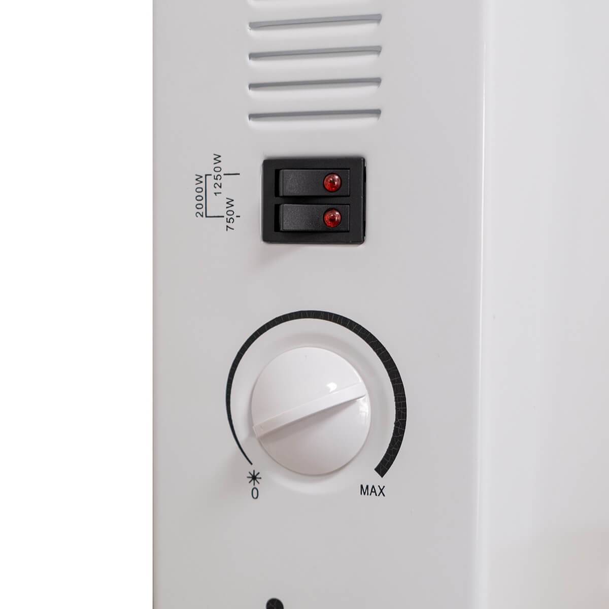 Radiateur Électrique Classic 2000W 3 puissances de chauffe - Chauffage d'appoint sur pieds Thermostat NIKLAS - Image 6