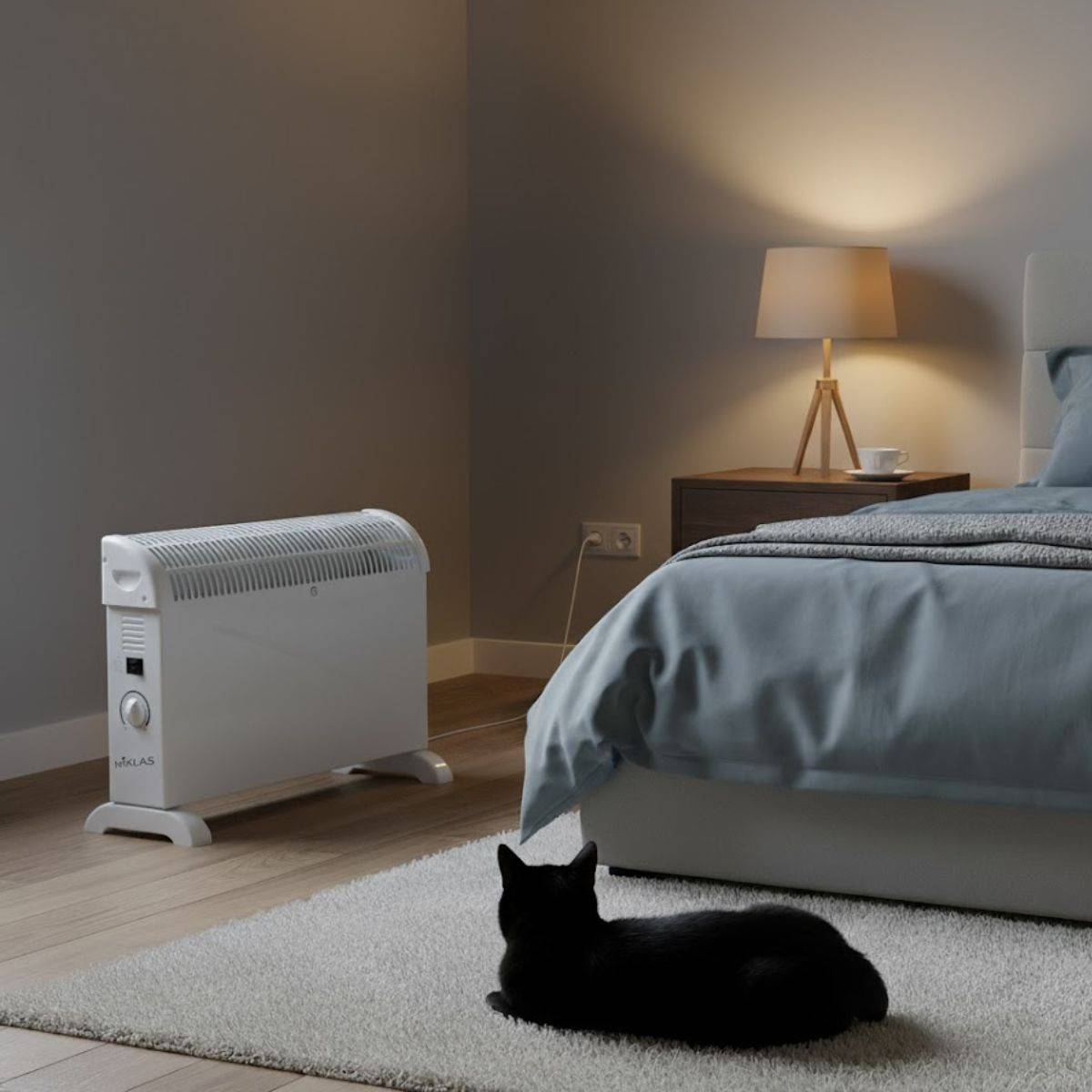 Radiateur Électrique Classic 2000W 3 puissances de chauffe - Chauffage d'appoint sur pieds Thermostat NIKLAS - Image 3