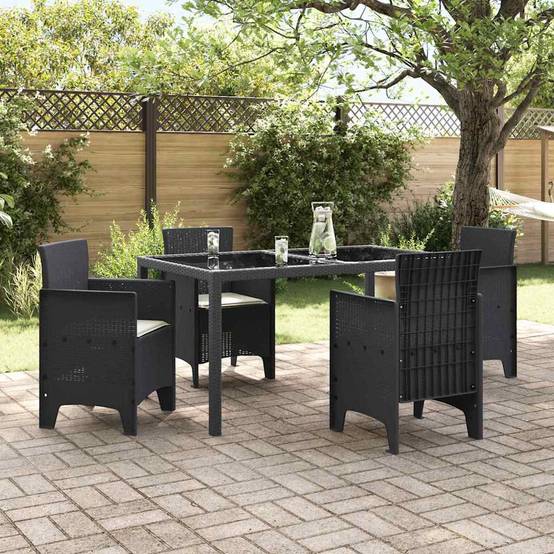 Lot De 4 Chaises De Jardin - Fauteuils De Jardin Anthracite 53 x 49 x 85 cm PP - Image 3