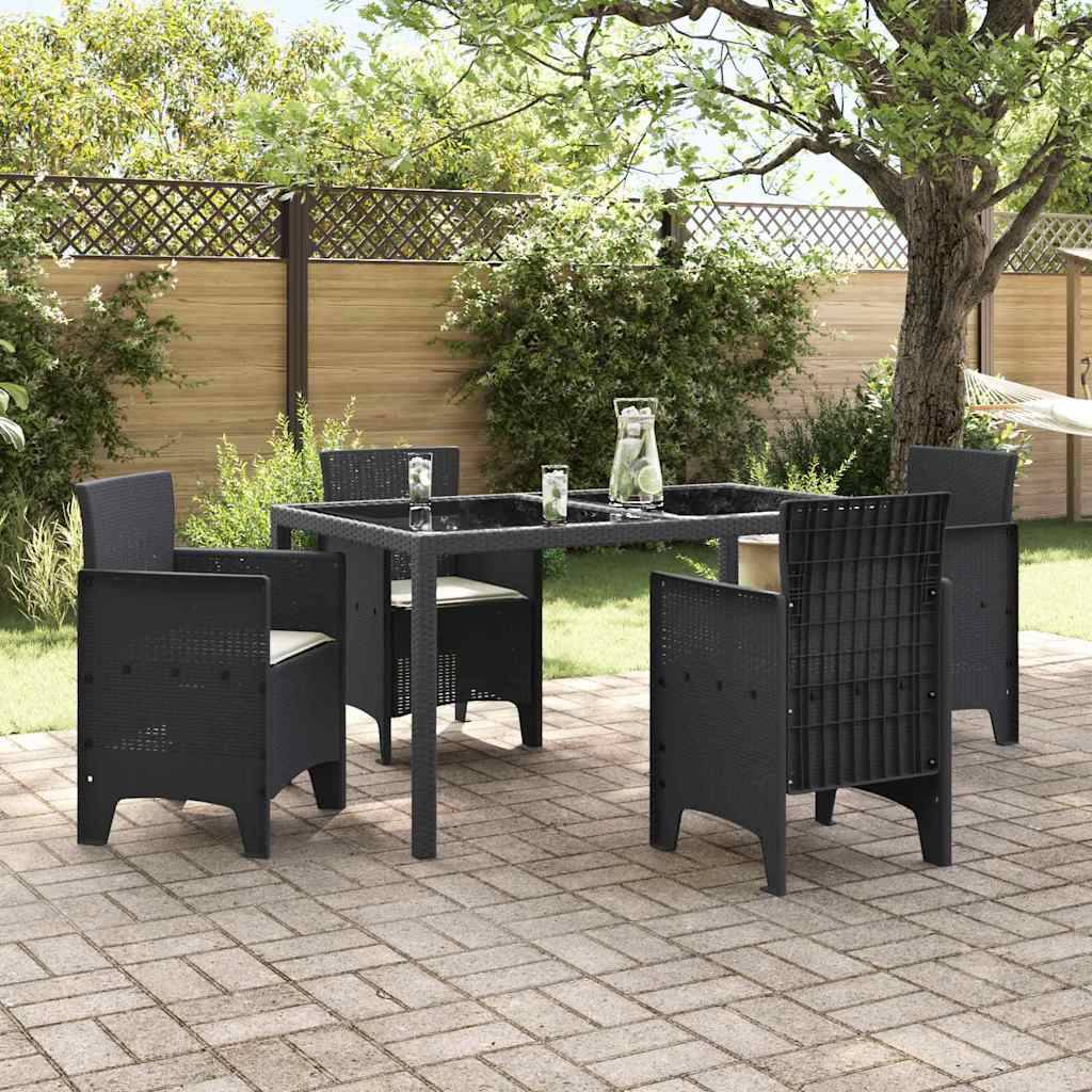 Lot De 4 Chaises De Jardin - Fauteuils De Jardin Anthracite 53 x 49 x 85 cm PP - Image 3