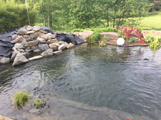 Liner de bassin en PVC 17 m x 2 m 0,5 mm, noir, bâche pour le bassin de jardin - Image 7