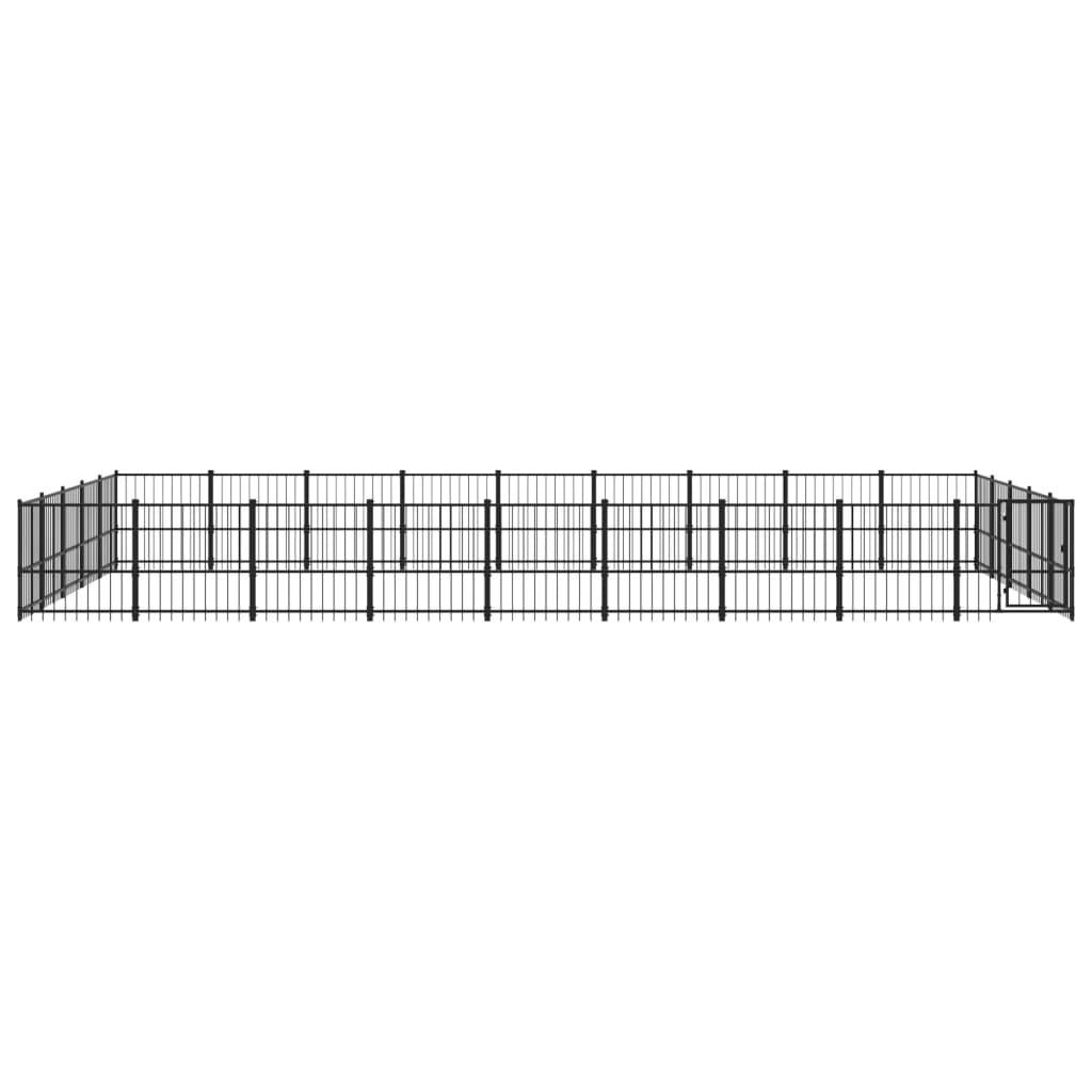 Vidaxl - Chenil d'extérieur pour chiens Acier 42,34 m² vidaXL 3124639 - Image 8