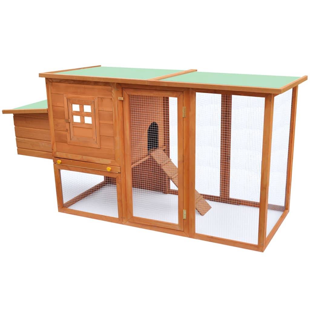 Poulailler en bois avec pondoir et grand enclos pour 2-3 poules – ComfortXL Outdoor Living - Image 1