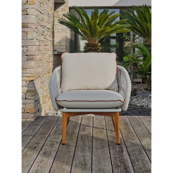 Dcb Garden - Salon de Jardin 5 Places "Cuzco" 166cm Naturel & Blanc - Image 7