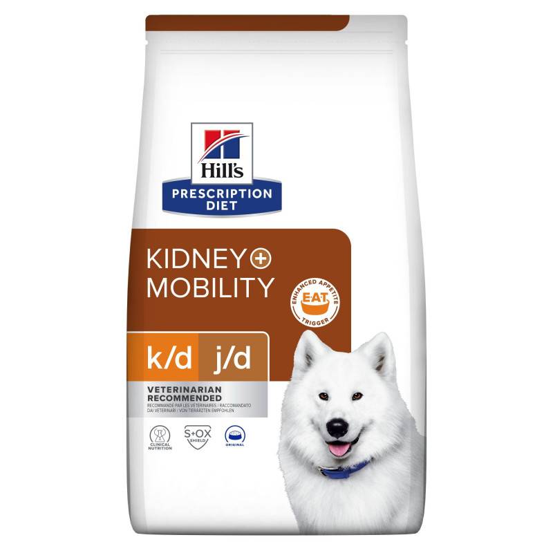 CROQUETTES CHIEN ADULT PRESCRIPTION DIETS K/D KIDNEY + MOBILITY - HILL'S 12 kg - Image 1